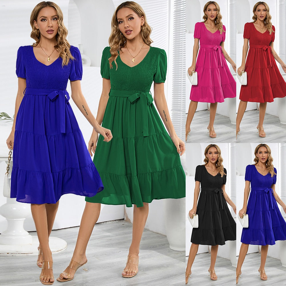 Women short sleeve casual dress